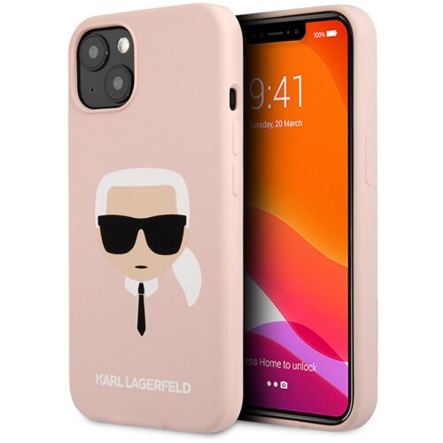  Maska Karl Lagerfeld Hc Silicone Karl Head za iPhone 13 (6.1) Light Pink Cene