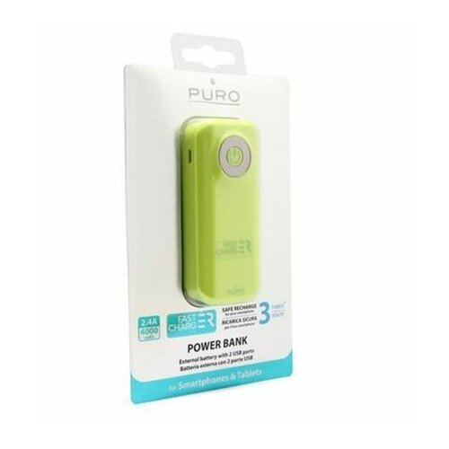 Puro B40C3 zeleni Power Bank dual USB 4000 mAh Slike