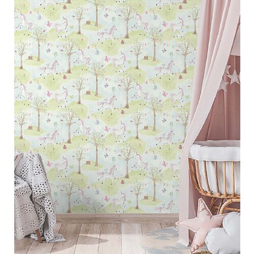 GRANDECO tapeta dječija Jednorog roza JS2001 Slike