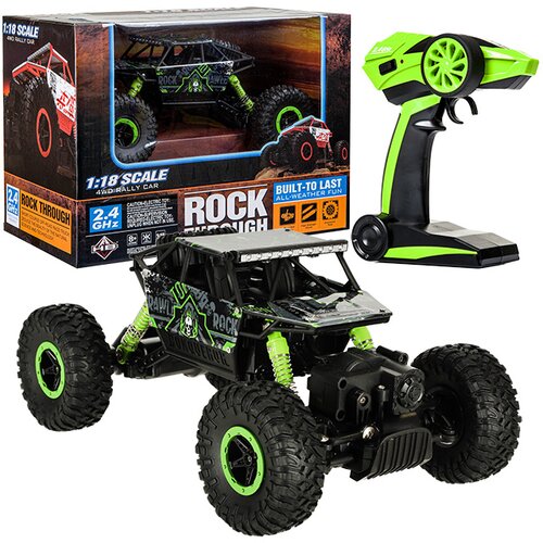 Rc avto na daljinec Rock Crawler 1:18 &ndash; 4WD, 2,4 GHz (zelena) - Rojstni dan - Najstniki Cene
