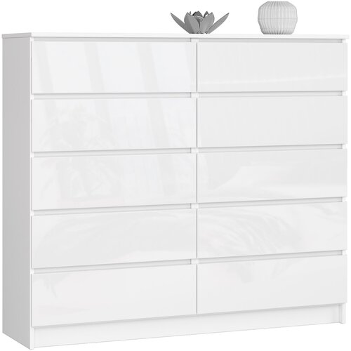 AKORD KOMODA K140 10SZ CLP BELA SJAJ, (21703185) Cene