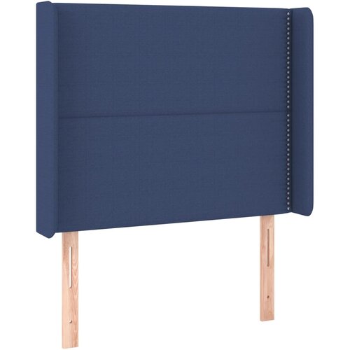  box spring s madracem LED plavi 90x190 cm od tkanine Slike