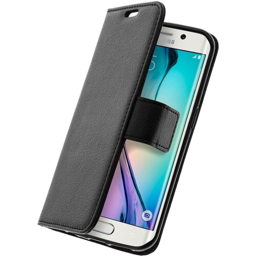 AVIZAR Preklopna torbica denarnica, tanek ovitek za Samsung Galaxy S6 Edge, silikonsko ohi&scaron;je &ndash; Črna, (20526653) Cene