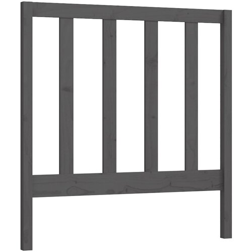 Maison Chic posteljno vzglavje - vzglavna omarica - nočna omarica sivo 95x4x100 cm trdna borovina, (21705464) Slike