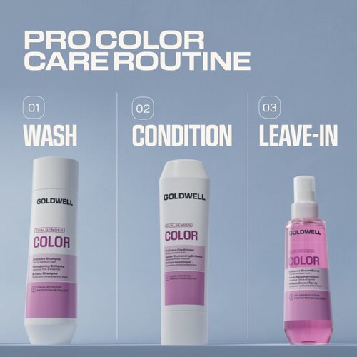 Goldwell Dualsenses Color Brilliance Serum Spray serum brez spiranja v pr&amp;scaron;ilu za ble&amp;scaron;čeč sijaj 150 ml Slike
