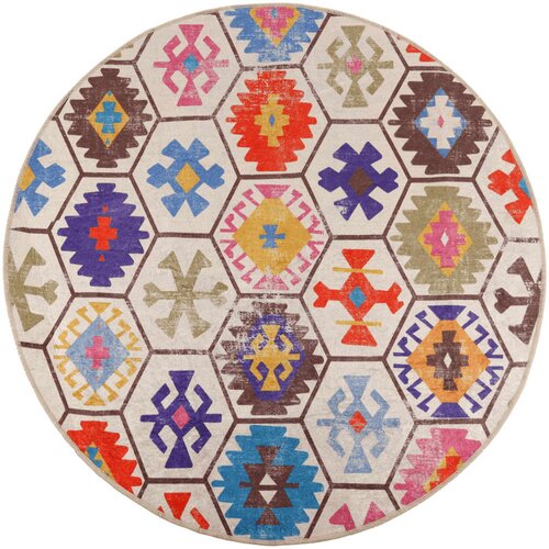 Maison Chic Preproga, Rug pralna večbarvna &Oslash; 120 cm protizdrsna, (22121181) Cene