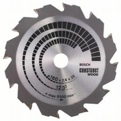 Bosch List kružne testere Construct Wood 160 x 20;16 x 2.6 mm. 12 Slike