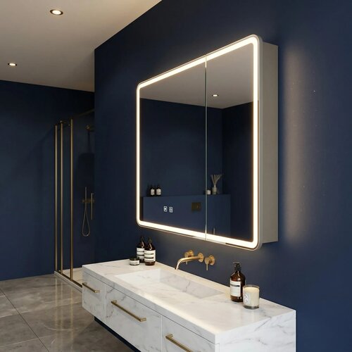 Rea Omara z ogledalom in LED osvetlitvijo M1011-60 60x70 Slike