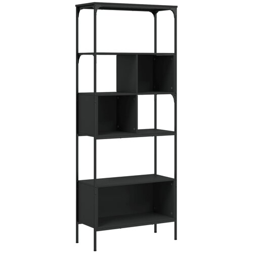 Maison Chic Knjižna omara - Knjižni regal 5-nadstropna črna 76x33x188,5 cm inženirski les, (21726236) Cene