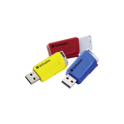 Verbatim Store &lsquo;n&rsquo; Click USB izbrisivi memorijski pogon 16 GB USB Tip-A 3.2 Gen 1 (3.1 Gen 1) Plavo, Crveno, Žuto Cijene