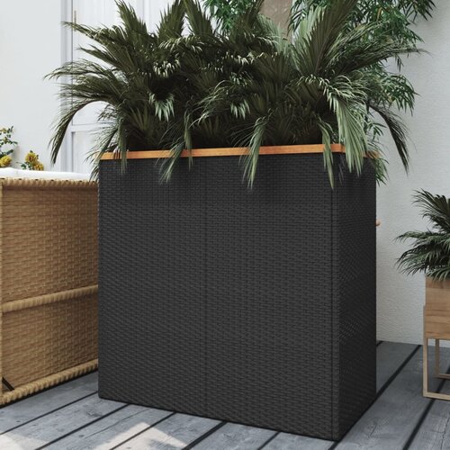  Sadilica crna 80 x 40 x 80 cm od poliratana Slike