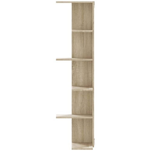  Kutna zidna polica boja hrasta sonome 36,5x36,5x140 cm drvena Slike