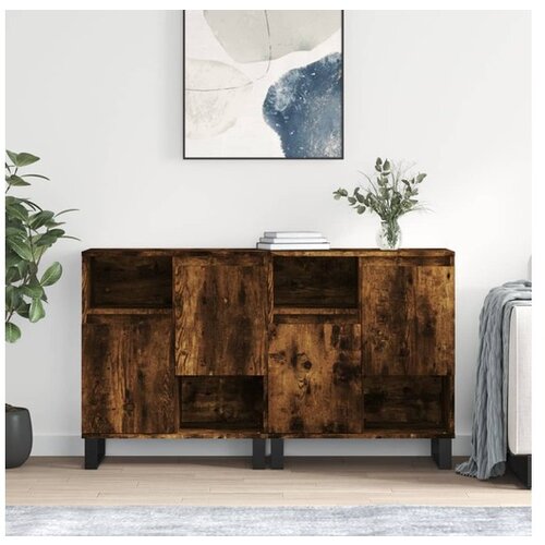 vidaXL Komode 2 kom boja dimljenog hrasta od konstruiranog drva Cene