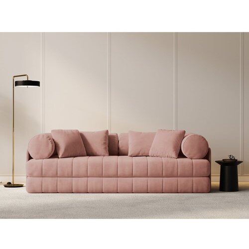 Cosmopolitan Design Ružičasta bar&amp;scaron;unasti sklopiva sofa 206 cm Kemi &amp;ndash; Slike