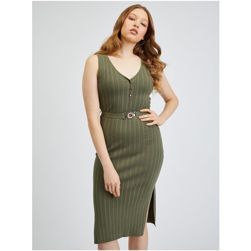 Orsay Khaki Ladies Sweater Dress - Women Cene