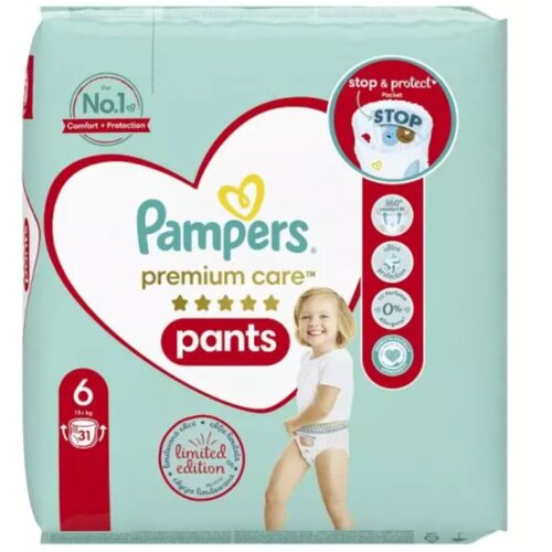 Pampers premium care pelene hlačice veličina 6 (15+ kg) 31 komada Cijene