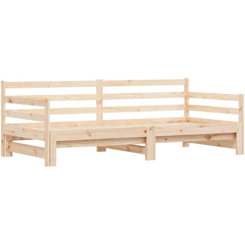 vidaXL Izvlečna dnevna postelja 80x200 cm trdna borovina Cene