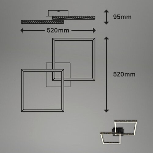 Lesnina XXXL Brilo - LED prigu&amp;scaron;iva plafonska lampa FRAME 2xLED/9W/230V Slike