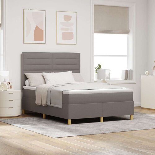  Krevet s podnicom i madracem taupe 140x200 cm Tkanina Cijene