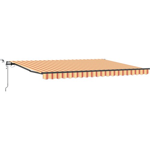 vidaXL Avtomatska retraktibilna tenda z LED v rumeni in oranžni, 450x300 cm, (22150265) Cene