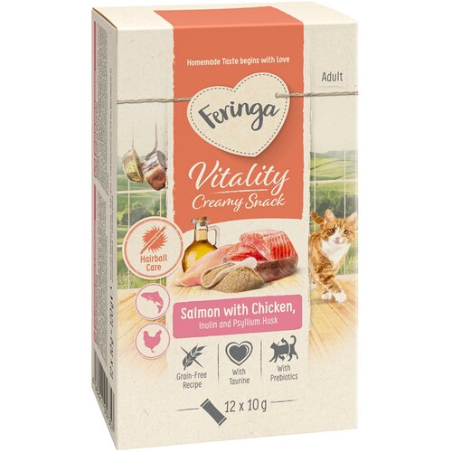 Feringa Vitality Creamy Snacks - Losos s piletinom (12 x 10 g) Slike