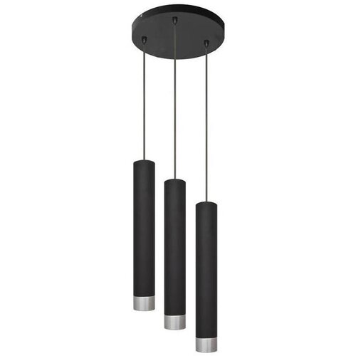  LED luster na sajli TUBA 3xGU10/4,8W/230V crna/sjajni hrom Cene