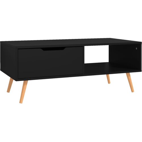 Maison Chic Klubska mizica - kavna mizica - Nizka mizica črna 100x49,5x43 cm inženirski les, (21753604) Cene
