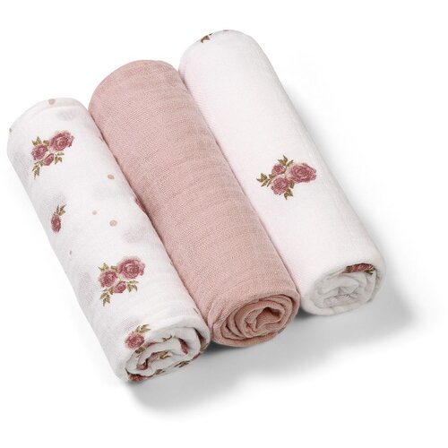 BabyOno Tetra pelene Muslin Ruže, roza Slike