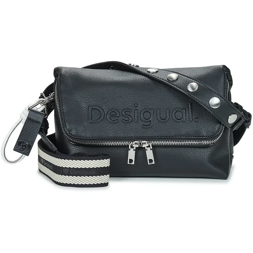 Desigual Torbe za čez ramo BAG HALF LOGO VENECIA 3.0 CONT Črna