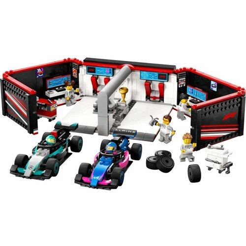 Lego 60444 Avtomehanična delavnica F1&amp;reg; ter dirkalnika Mercedes-AMG in Alpine Slike