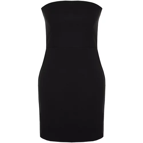 Trendyol Elegant Evening Dress with Black Shiny Stone Accessories