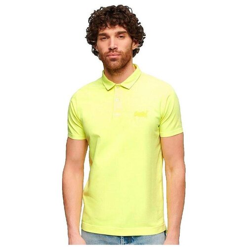 Superdry Polo majice kratki rokavi Polo manches courtes Essential Logo Neon Rumena Cene