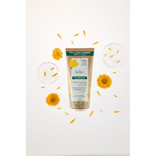 Klorane B&amp;eacute;b&amp;eacute; Calendula vlažilna krema za otro&amp;scaron;ko kožo s BIO měs&amp;iacute;čkem l&amp;eacute;kařsk&amp;yacute;m 200 ml Slike