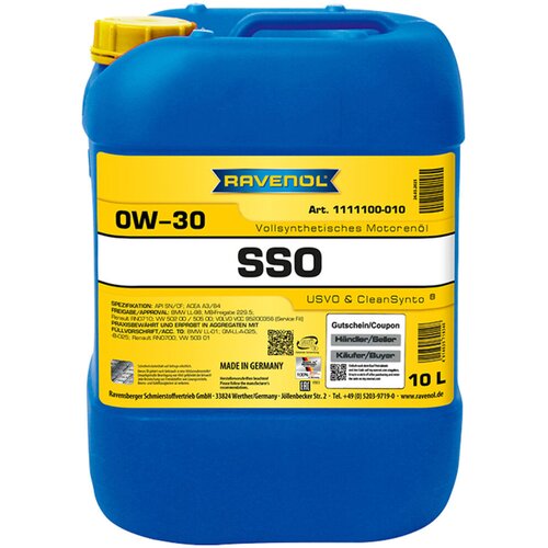 RAVENOL Ulje za motor SSO, 0W-30, 10L Cene