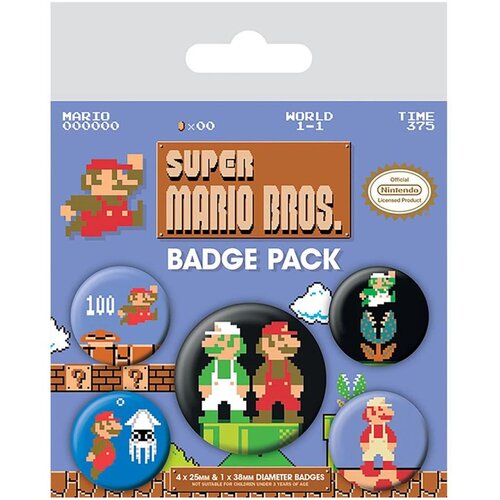 Pyramid bedževi Super Mario Bros - Badge Pack Cene