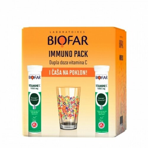 Biofar immuno pack 2 x vitamin c 1000mg + čaša gratis Slike