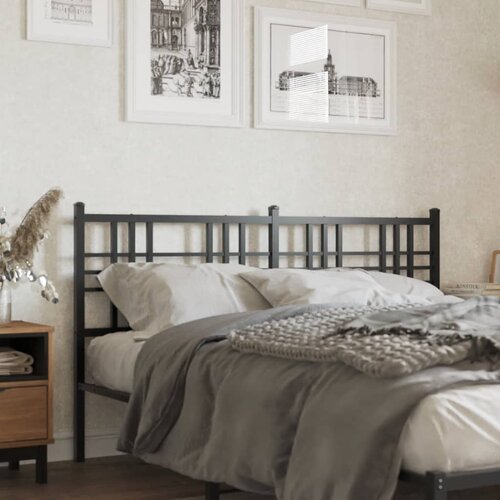 vidaXL Metalno uzglavlje crno 160 cm Cijene