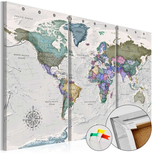  Slika na plutenoj podlozi - World Destinations (3 Parts) [Cork Map] 120x80 Cijene