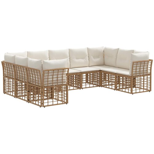  Set vanjskih sofa Prirodna i krema bijela Poliester Cijene
