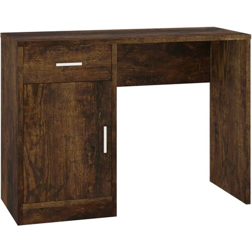 Maison Chic Pisalna miza - pisarni&amp;scaron;ka miza - Računalni&amp;scaron;ka miza s predalom in omarico dim. hrast 100x40x73 cm les, (21785529) Slike