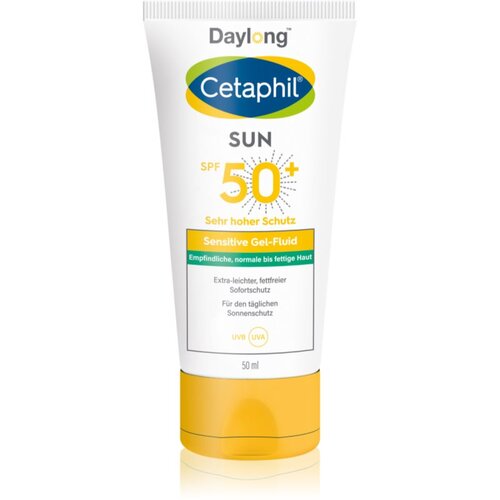 Daylong Cetaphil SUN Sensitive lahki za&amp;scaron;čitni fluid za občutljivo kožo SPF 50+ 50 ml Slike