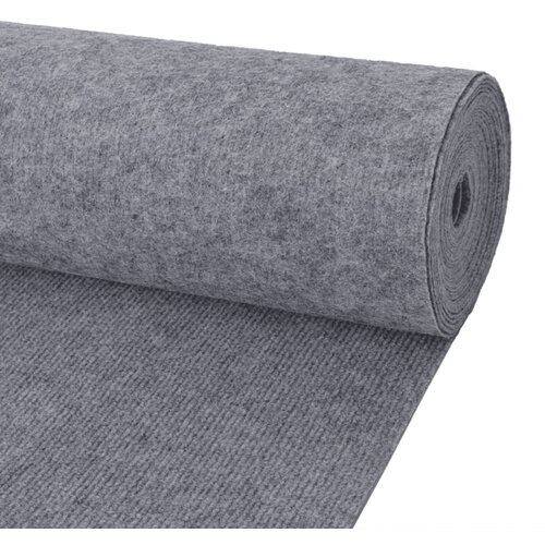 VidaXL Razstavna preproga rebrasta 1,2x10 m siva Slike