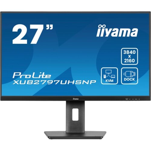 Iiyama 27" IPS-panel, 3840x2160 UHD, USB-C Dock LED zaslon Energetska učinkovitost 2021 F (A - G) 68.6 cm (27 palac) 16: Cijene