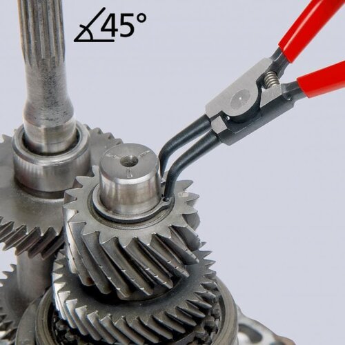Knipex kriva zeger kle&amp;scaron;ta za spolja&amp;scaron;nje sigurnosne prstenove 185mm - pod 45&amp;deg; (46 31 A22) Slike