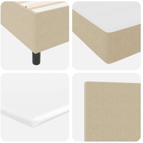  Krevet sa Box Springom s madracem Svijetlosiva 80x200 cm Žoržetska tkanina Slike