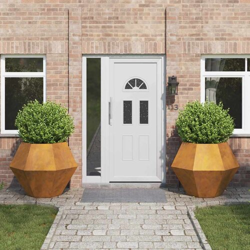 vidaXL Cvetlično korito 2 pcs Rjav 100 x 100 x 80 cm Cene