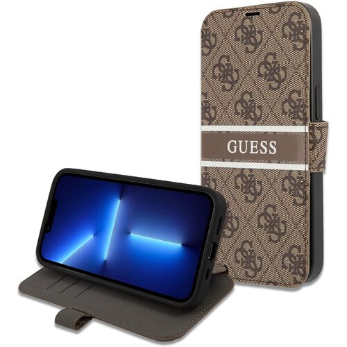  Maska za telefon Guess Stripe Bk Pu za iPhone 13 Pro 6.1 braon (GUBKP13L4GDBR) Cene