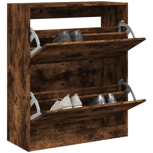  The living store omarica za čevlje dimljeni hrast 80x34x96,5 cm inženirski les - omarica za čevlje, (21485627) Slike