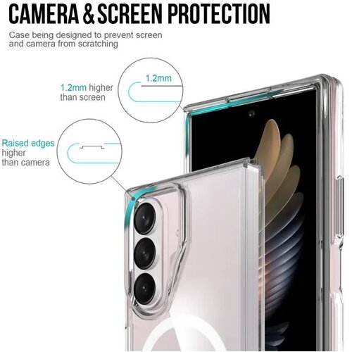 Samsung MaxMobile TPU maska Drop-Proof Pure MagSafe za Galaxy Z Fold 8 Ultra, prozirna Slike