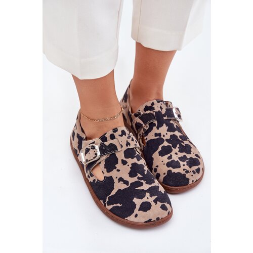 Zazoo Suede Half Shoes Barefoot Women With Buckle Patches Cijene